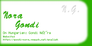 nora gondi business card